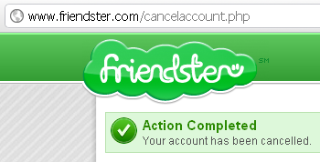 sayonara goodbye friendster